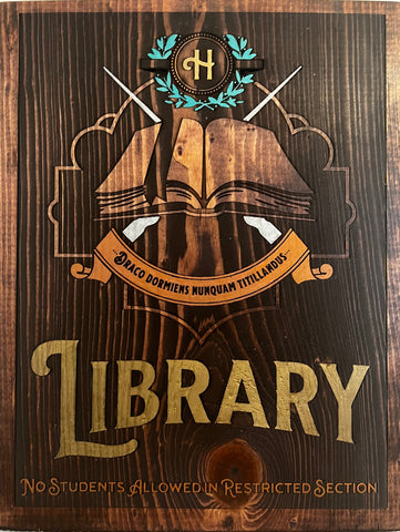Magical Library Sign- Wizardly Fan Art